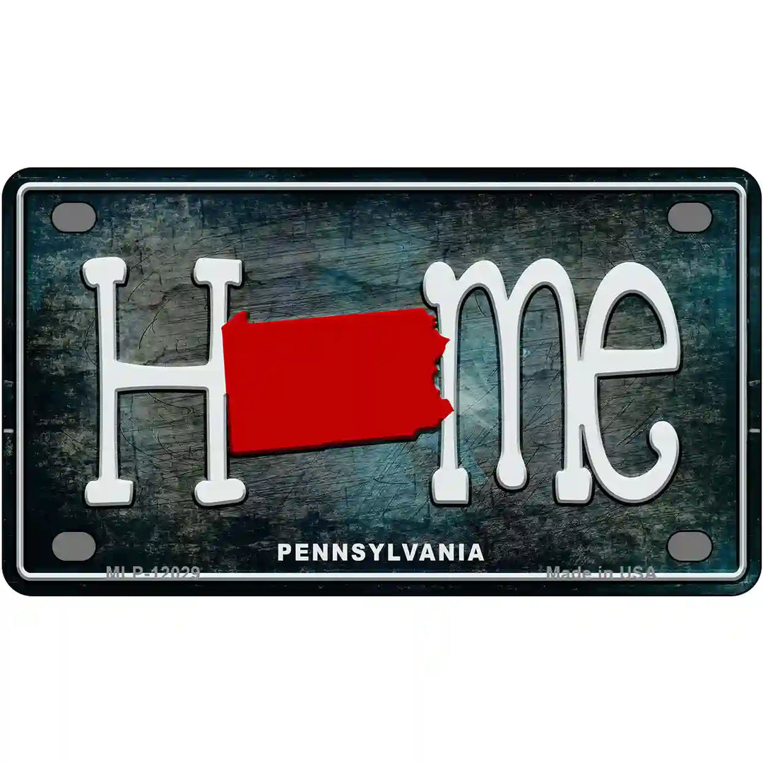 Pennsylvania Home State Outline Novelty License Plate 4" x 2.2" (MLP)