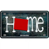 Wyoming Home State Outline Novelty License Plate 4" x 2.2" (MLP)