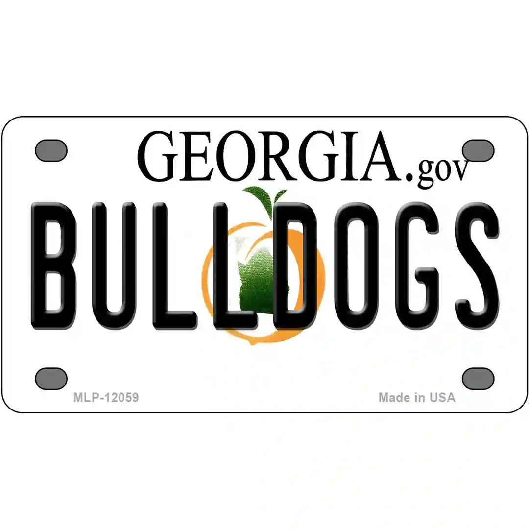 Georgia Bulldogs Novelty Metal License Plate 4" x 2.2" (MLP)