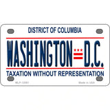 District Of Columbia Novelty Metal License Plate