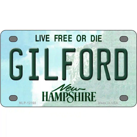 Gilford New Hampshire Novelty Metal License Plate 4" x 2.2" (MLP)