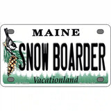 Snow Boarder Maine Novelty Metal License Plate 4" x 2.2" (MLP)