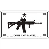 Come and Take It Novelty Metal License Plate 4" x 2.2" (MLP)