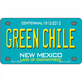 Green Chile New Mexico Green Novelty Metal License Plate 4" x 2.2" (MLP)