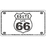 Route 66 Distressed Novelty Metal License Plate 4" x 2.2" (MLP)