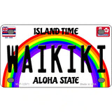 Waikiki Hawaii Novelty Metal License Plate 4" x 2.2" (MLP)