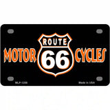 Route 66 Motorcycles Novelty Metal License Plate 4" x 2.2" (MLP)