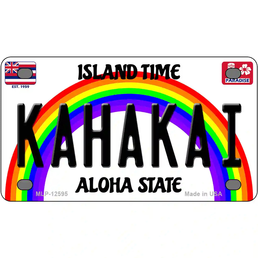Kahakai Hawaii Novelty Metal License Plate 4" x 2.2" (MLP)