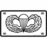 Parachute Badge Novelty Metal License Plate 4" x 2.2" (MLP)