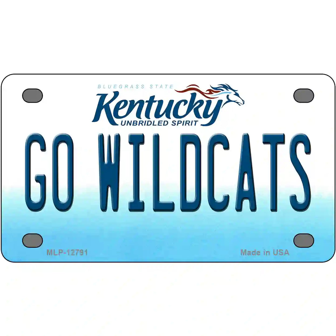 Kentucky Go Wildcats Novelty Metal License Plate Tag 4" x 2.2" (MLP)
