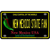 New Mexico State Fan Novelty Metal License Plate 4" x 2.2" (MLP)
