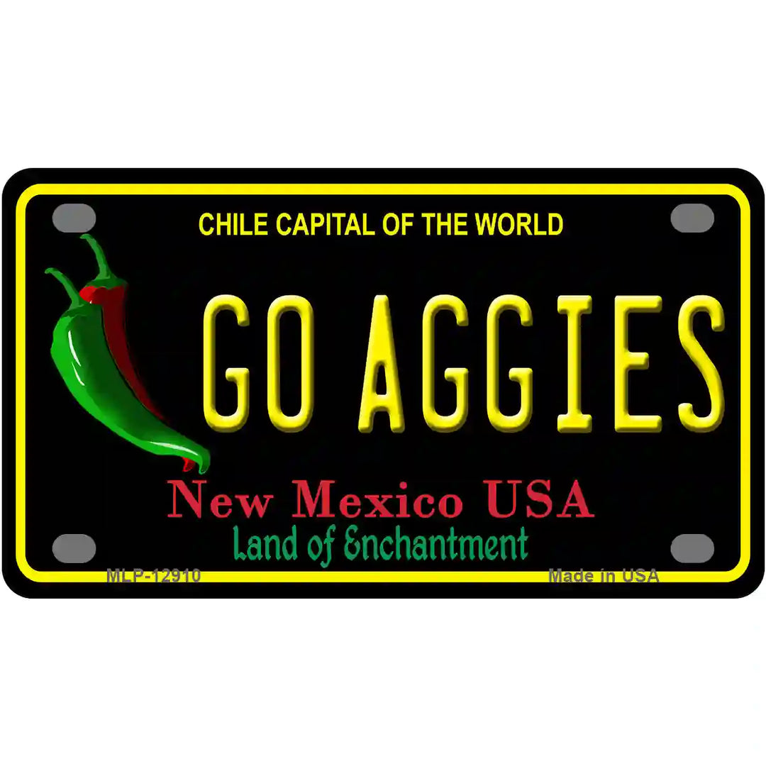 Go Aggies Novelty Metal License Plate 4" x 2.2" (MLP)