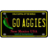 Go Aggies Novelty Metal License Plate 4" x 2.2" (MLP)