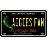 Aggies Fan Novelty Metal License Plate 4" x 2.2" (MLP)
