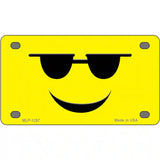 Sunglasses Cool Smiley Novelty Metal License Plate 4" x 2.2" (MLP)