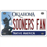 Sooners Fan Novelty Metal License Plate 4" x 2.2" (MLP)