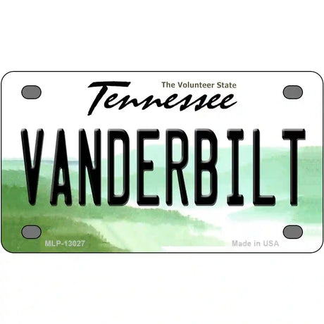 Vanderbilt Novelty Metal License Plate 4" x 2.2" (MLP)