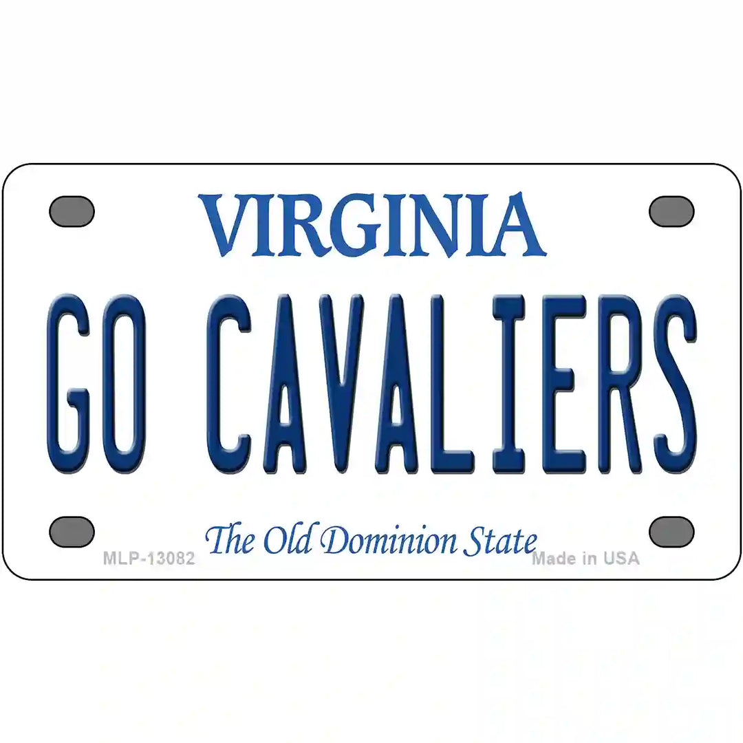 Go Cavaliers Novelty Metal License Plate 4" x 2.2" (MLP)