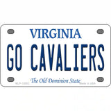 Go Cavaliers Novelty Metal License Plate 4" x 2.2" (MLP)