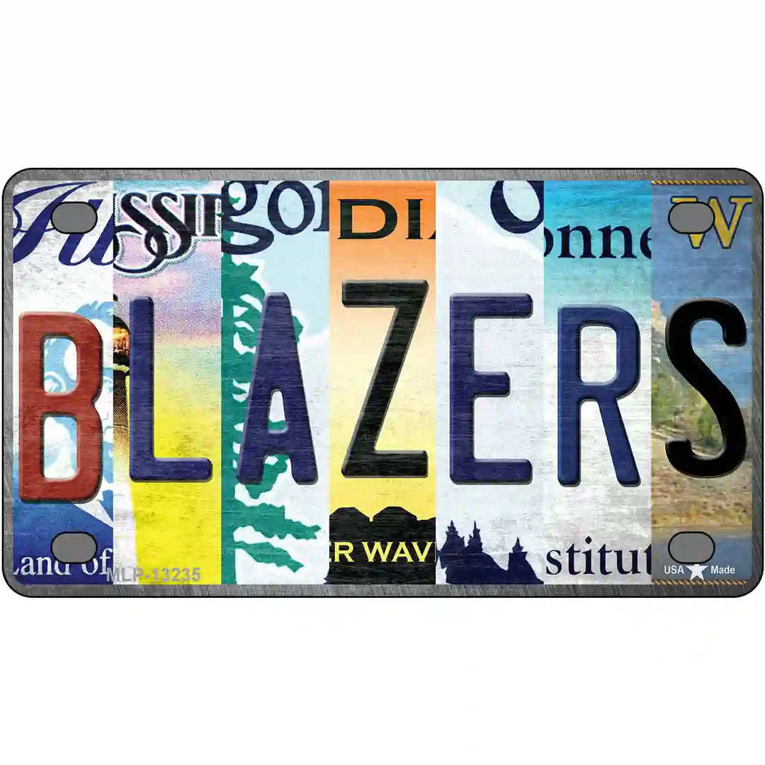 Blazers Strip Art Novelty Metal License Plate Tag 4" x 2.2" (MLP)
