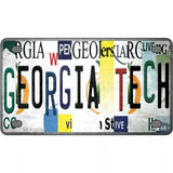 Georgia Tech Strip Art Novelty Metal License Plate Tag 4" x 2.2" Mini (MLP)