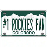 Number 1 Rockies Fan Novelty Metal License Plate Tag 4" x 2.2" (MLP)