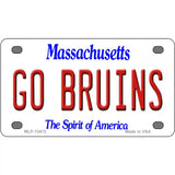 Go Bruins Novelty Metal License Plate Tag 4" x 2.2" (MLP)