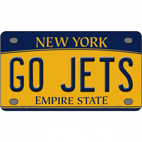 New York Go Jets Novelty Metal License Plate Tag 4" x 2.2" (MLP)
