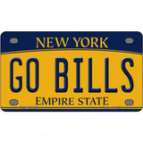 Go Bills Novelty Metal License Plate Tag 4" x 2.2" (MLP)
