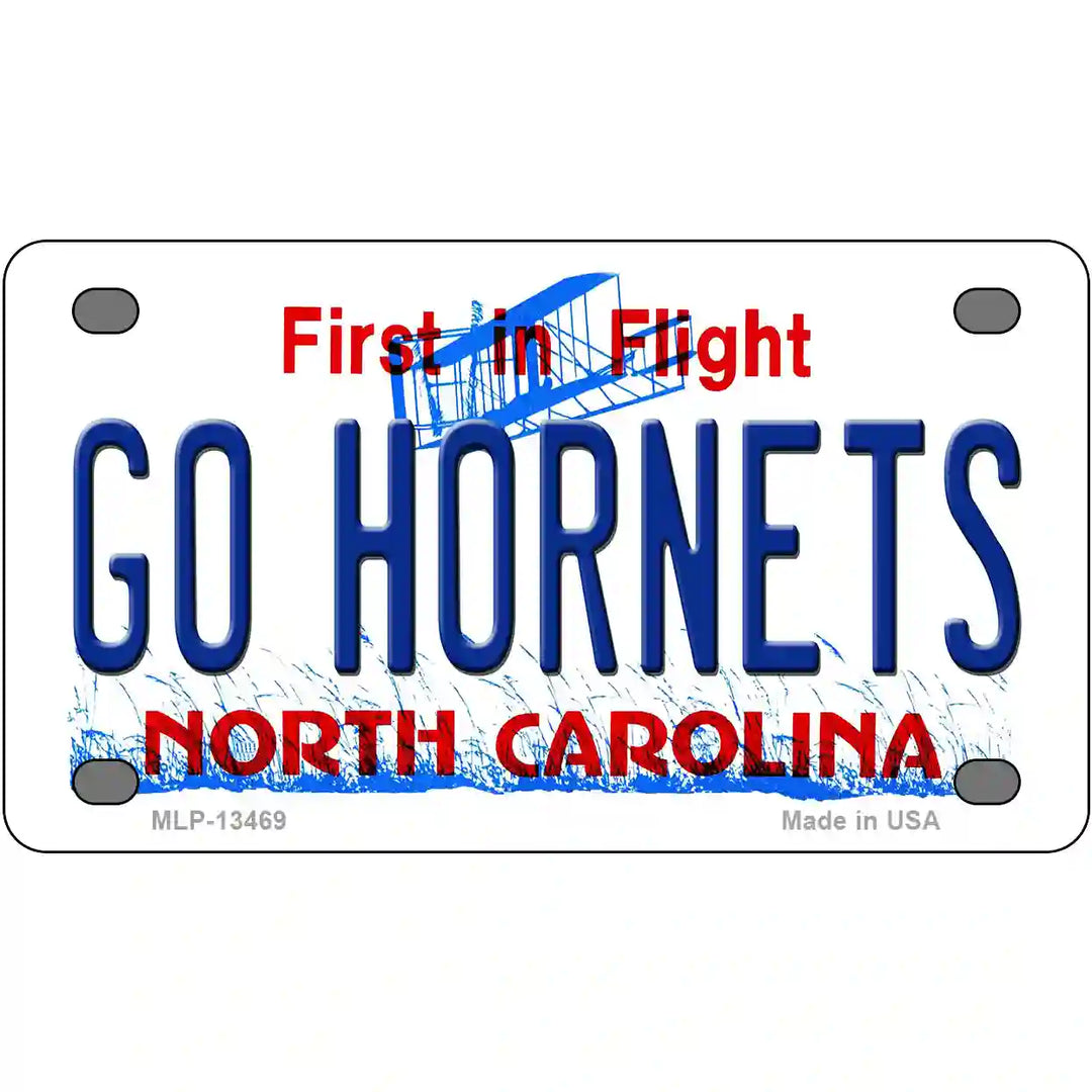 Hornets Fan Novelty Metal License Plate Tag 4" x 2.2" Mini (MLP)