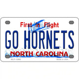Hornets Fan Novelty Metal License Plate Tag 4" x 2.2" Mini (MLP)