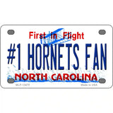 Number 1 Hornets Fan Novelty Metal License Plate Tag 4" x 2.2" Mini (MLP)