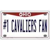 Number 1 Cavaliers Fan Novelty Metal License Plate Tag 4" x 2.2" (MLP)