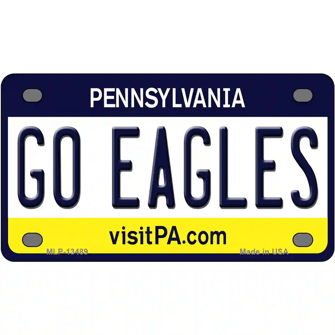 Go Eagles Novelty Metal License Plate Tag 4" x 2.2" (MLP)