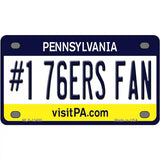 Number 1 76ers Fan Novelty Metal License Plate Tag 4" x 2.2" (MLP)