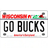 Go Bucks Novelty Metal License Plate Tag 4" x 2.2" (MLP)