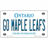 Go Maple Leafs Novelty Metal License Plate Tag 4" x 2.2" (MLP)