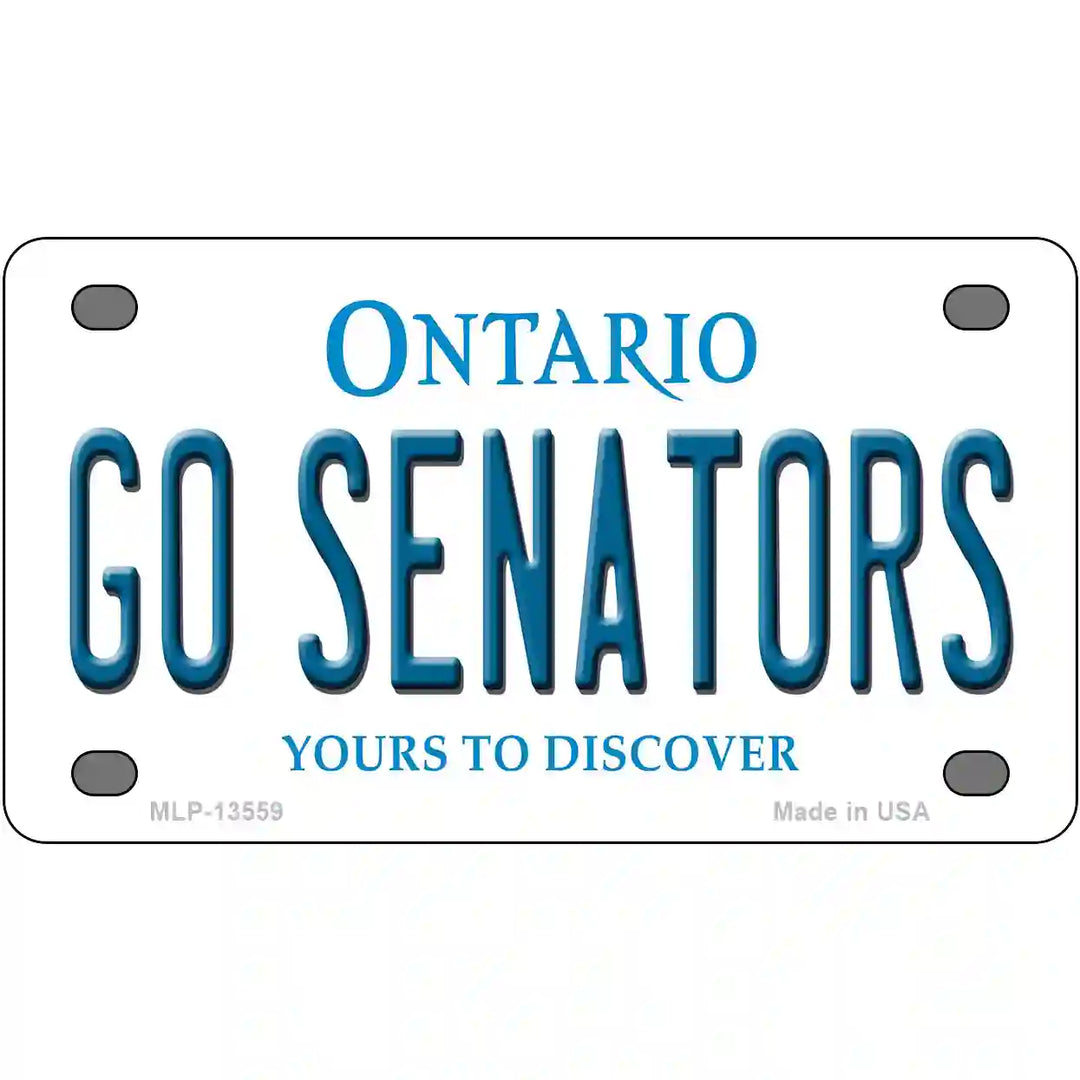 Go Senators Novelty Metal License Plate Tag 4" x 2.2" Mini (MLP)