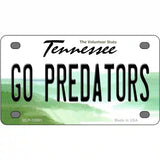 Go Predators Novelty Metal License Plate Tag 4" x 2.2" Mini (MLP)