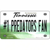 Number 1 Predators Fan Novelty Metal License Plate Tag 4" x 2.2" Mini (MLP)