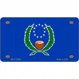 Pohnpei Flag Metal Novelty License Plate 4" x 2.2" (MLP)