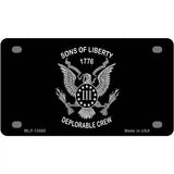 Sons of Liberty 1776 Novelty Metal License Plate Tag 4" x 2.2" (MLP)
