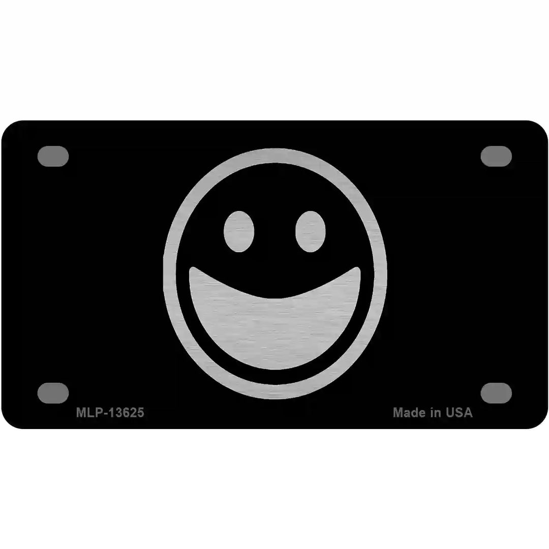 Happy Black Novelty Metal License Plate Tag 4" x 2.2" (MLP)