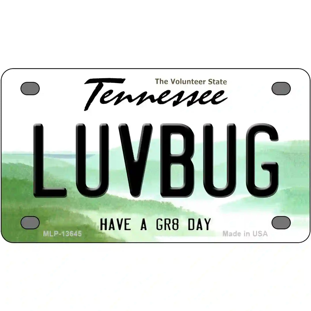 Love Bug Novelty Metal License Plate Tag 4" x 2.2" (MLP)