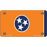 Tennessee Flag Orange Novelty Metal License Plate Tag 4" x 2.2" Mini (MLP)