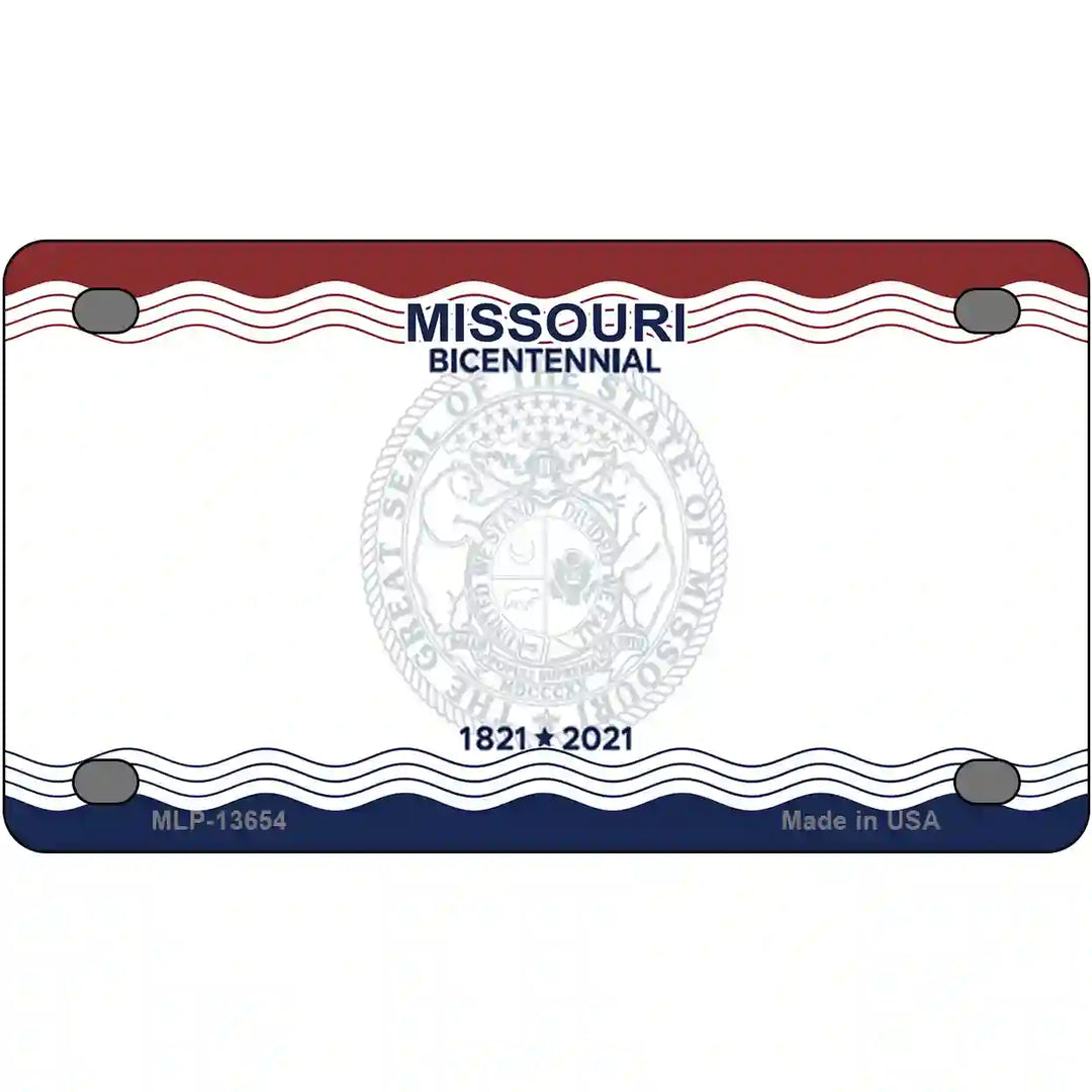 Missouri Bicentennial Novelty State Blank Metal License Plate 4" x 2.2" (MLP)