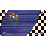 Nevada Racing Flag Novelty Metal License Plate Tag 4" x 2.2" (MLP)