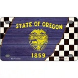 Oregon Racing Flag Novelty Metal License Plate Tag 4" x 2.2" Mini (MLP)
