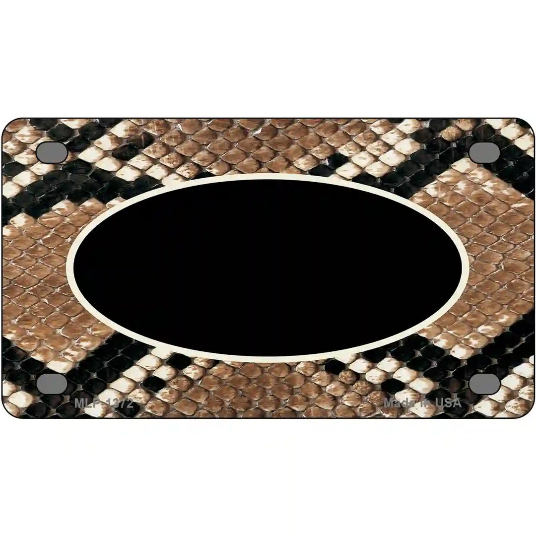 Snake With Black Center Oval Metal Novelty License Plate 4" x 2.2" (MLP)