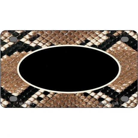 Snake With Black Center Oval Metal Novelty License Plate 4" x 2.2" (MLP)